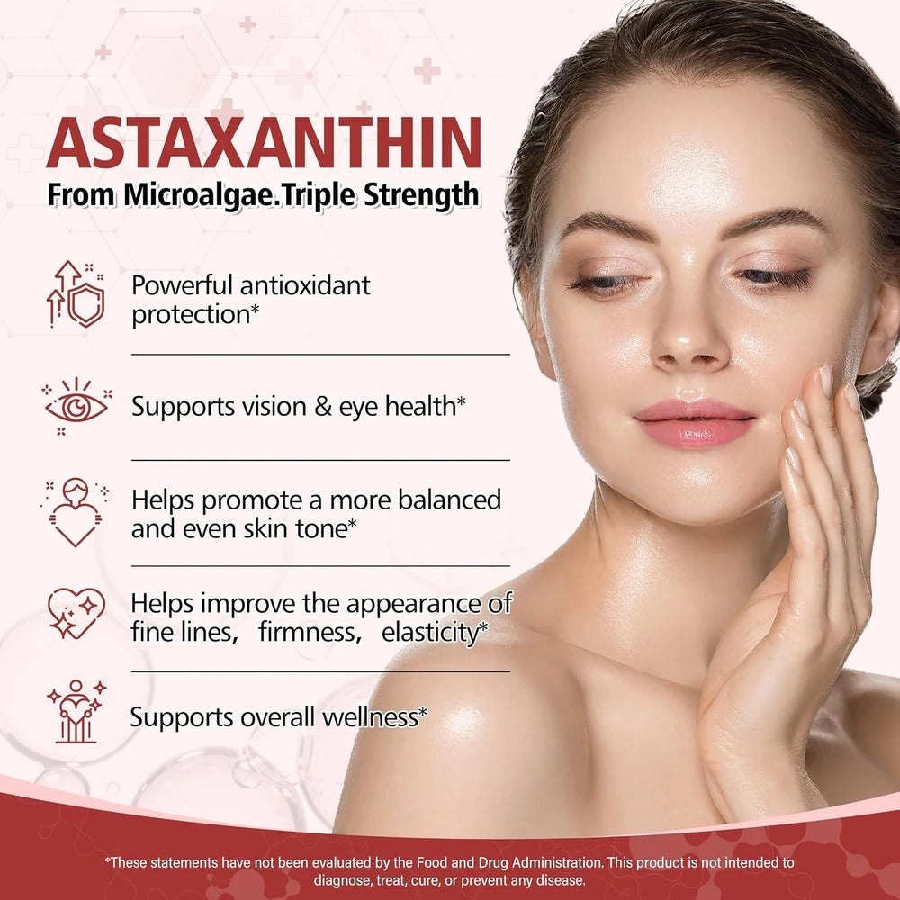 Orvelia Astaxanthin 12mg — Triple-Strength Antioxidant Softgels, 180 Count